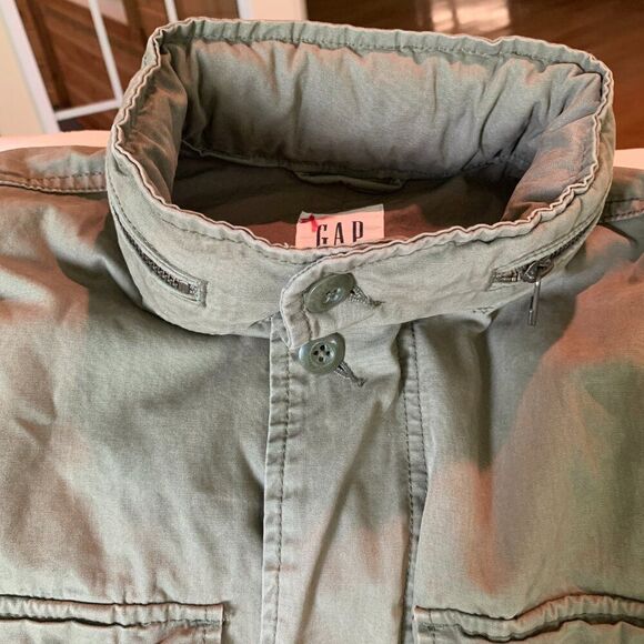 Gap Military Jacket Woman S Boys XL Green Utility Field Cargo Street Urban Retro - Picture 6 of 15